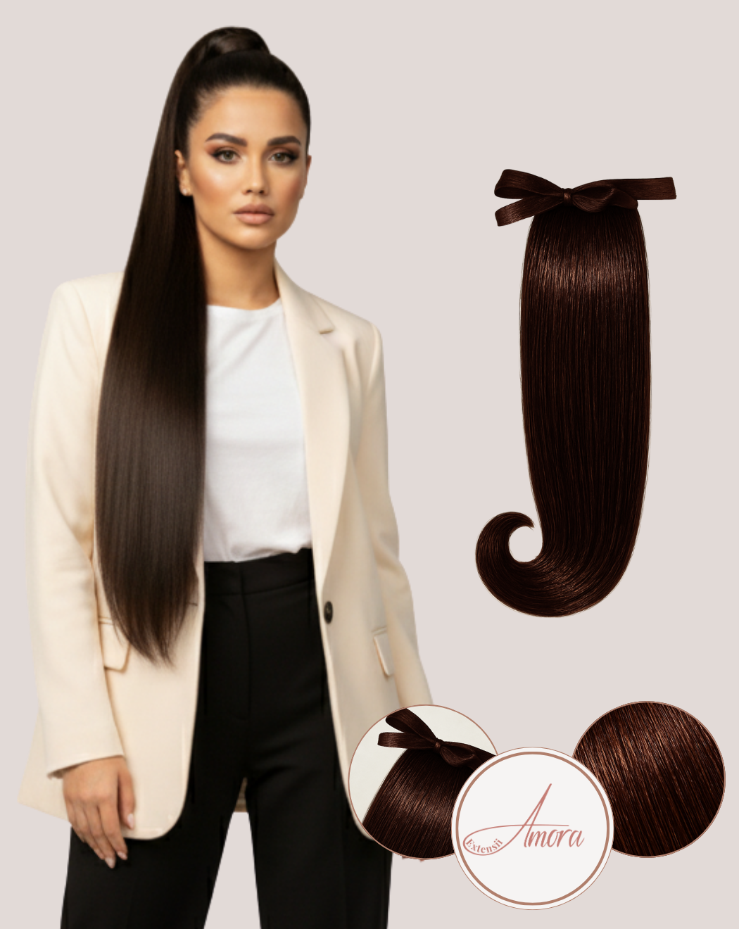 Extensii Coadă Lux Saten Natural 2