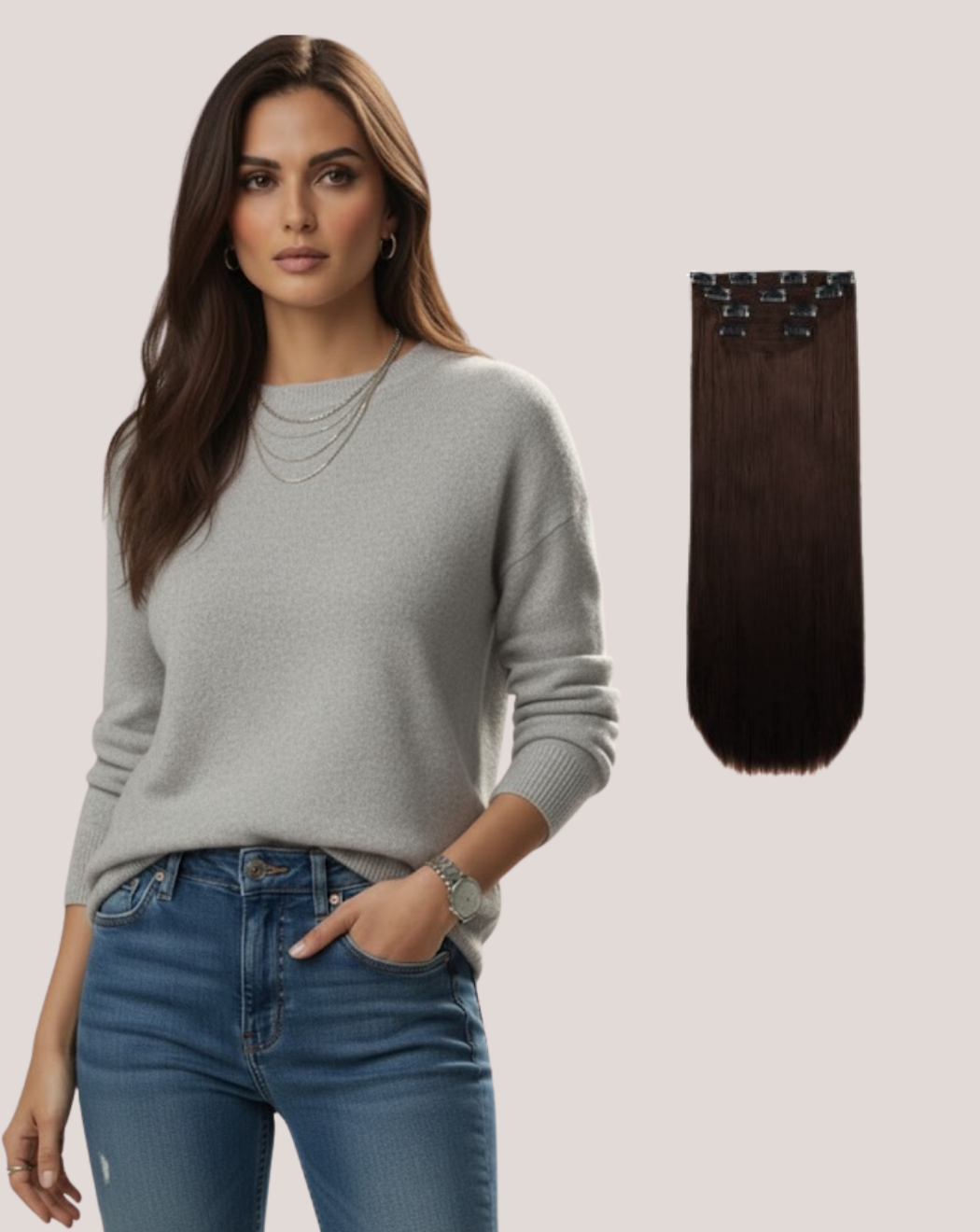 Extensii Clip On Best Seller Saten Natural 2