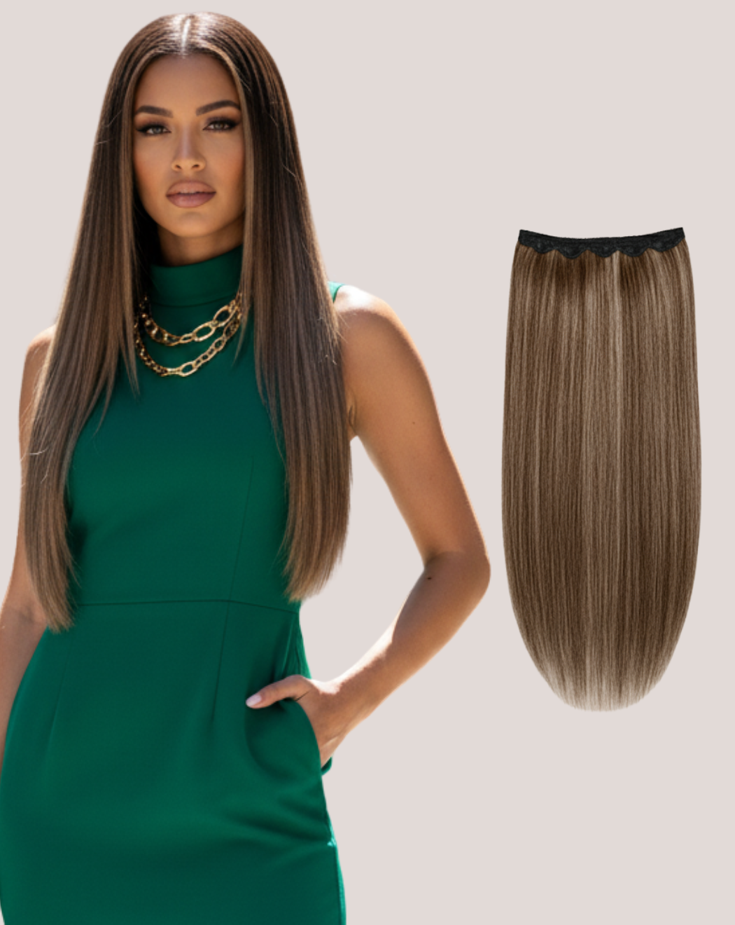 Tresă MegaVolum Balayage Frosted Mocha Blend 3-18