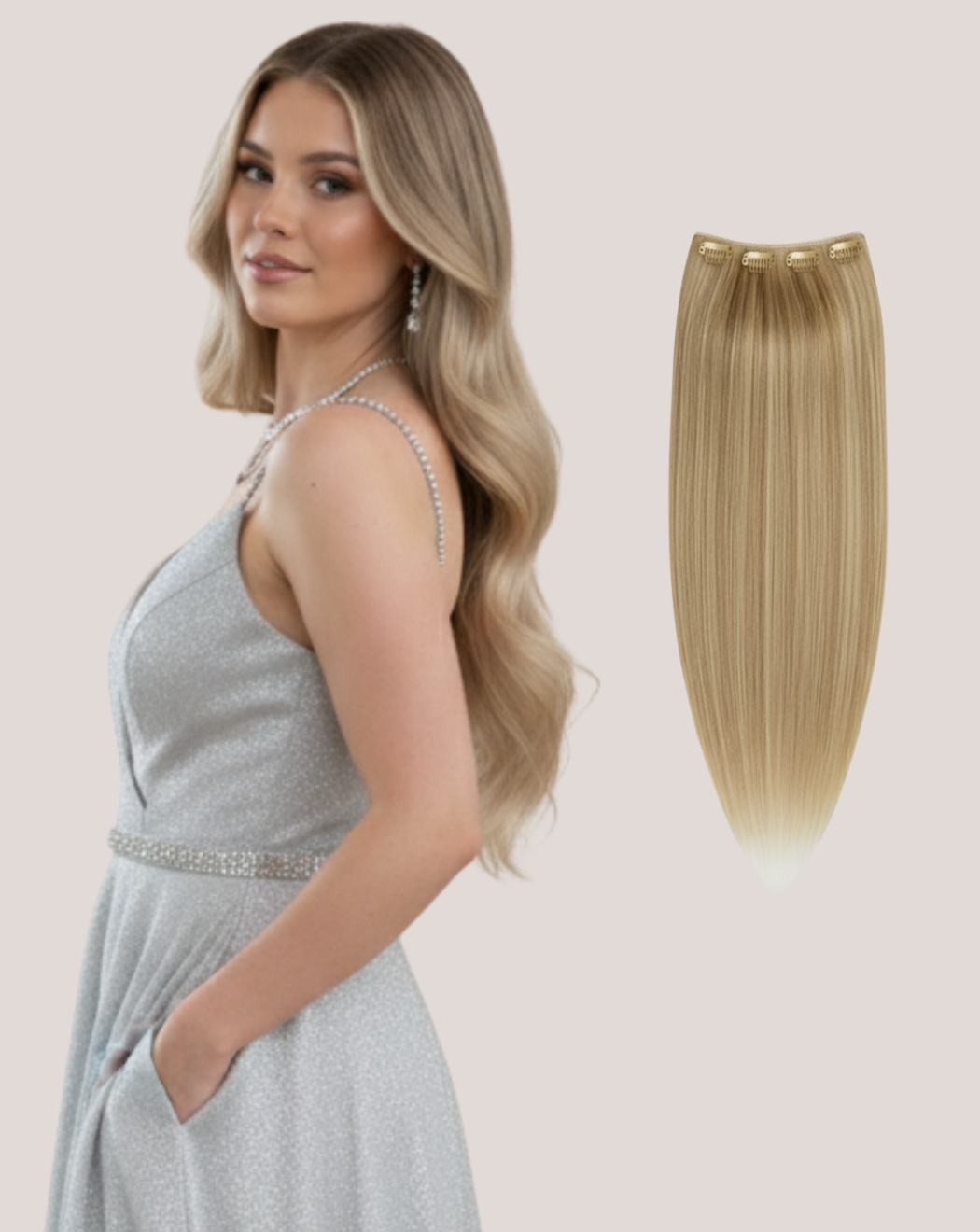 Tresă Păr Rusesc Volum Simplu Golden Pecan 10-18