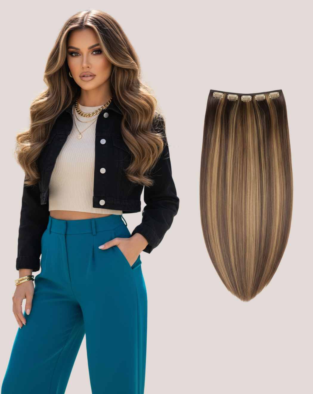 Tresă Lux Balayage Iced Mocha Blend 2-16