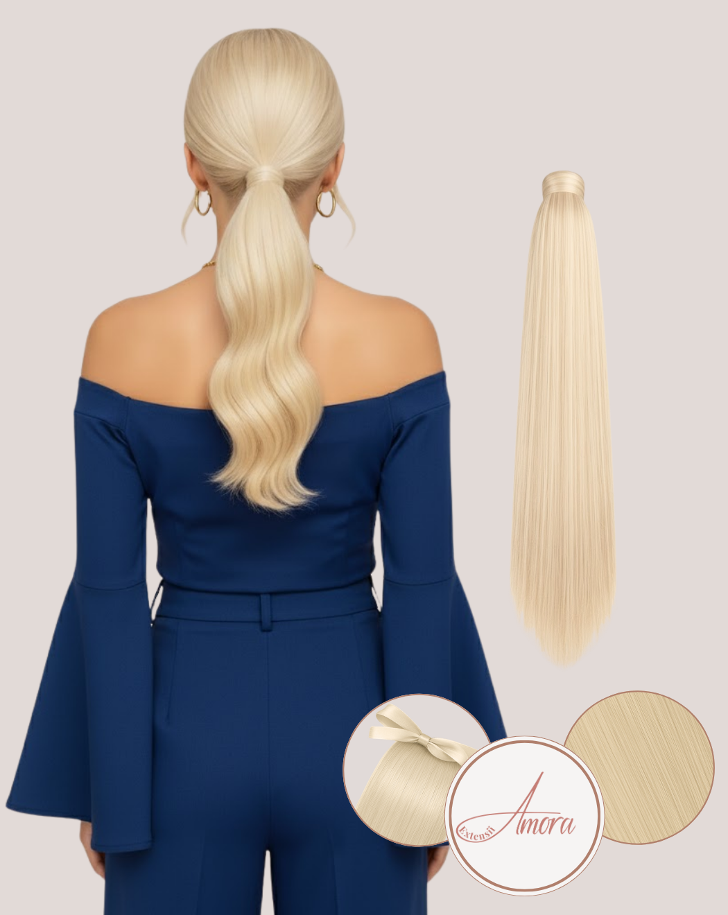 Coadă Best Seller Blond Rece Perlat 60