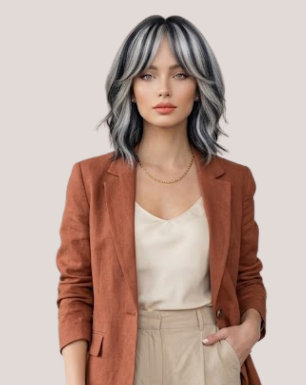 Perucă Best Seller Leila 1 /gray ombre cu 1