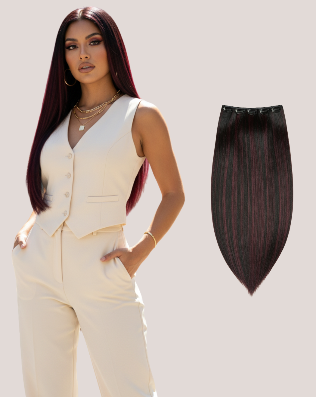 Tresă Lux Balayage Midnight Ruby 1-j99