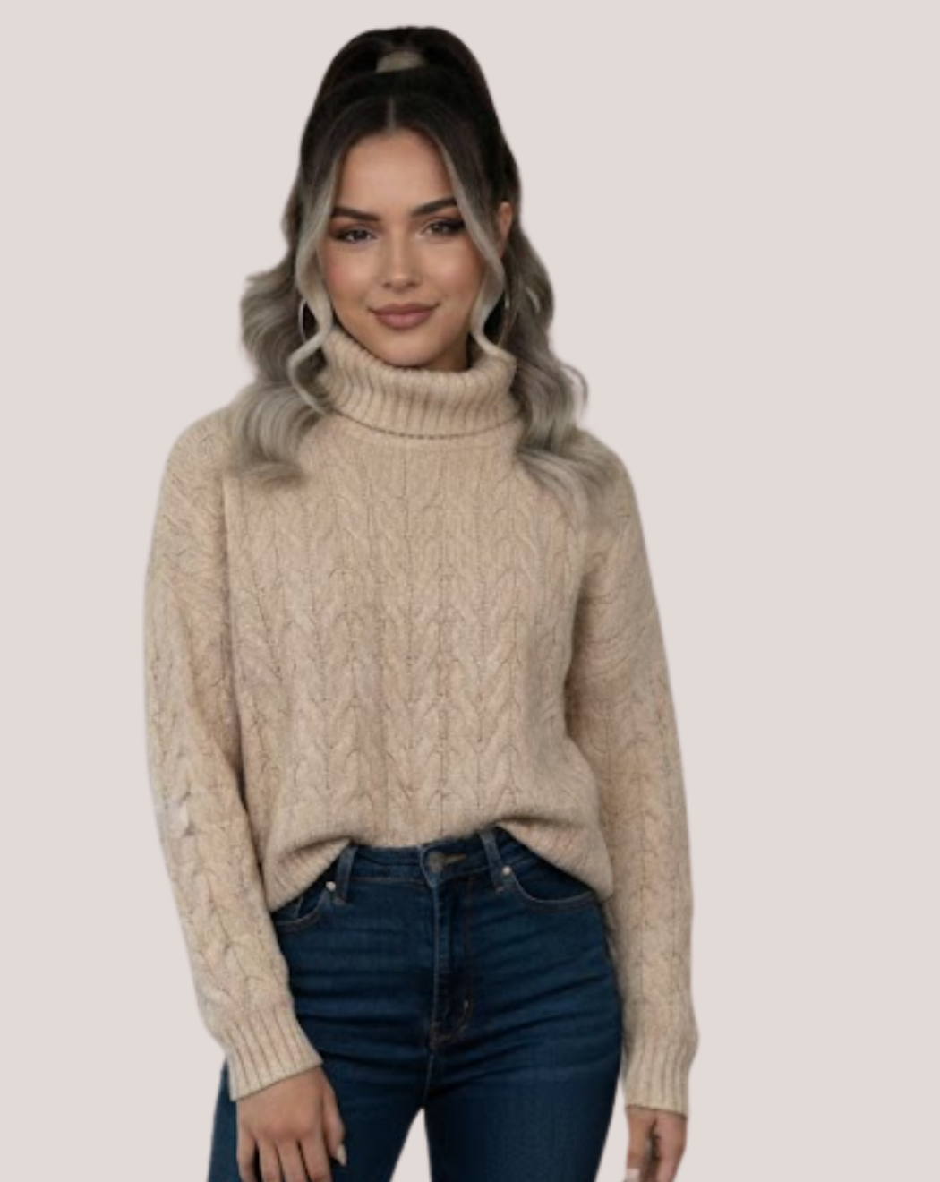 Coada New Style Ombre Saten/ Blond Platinat