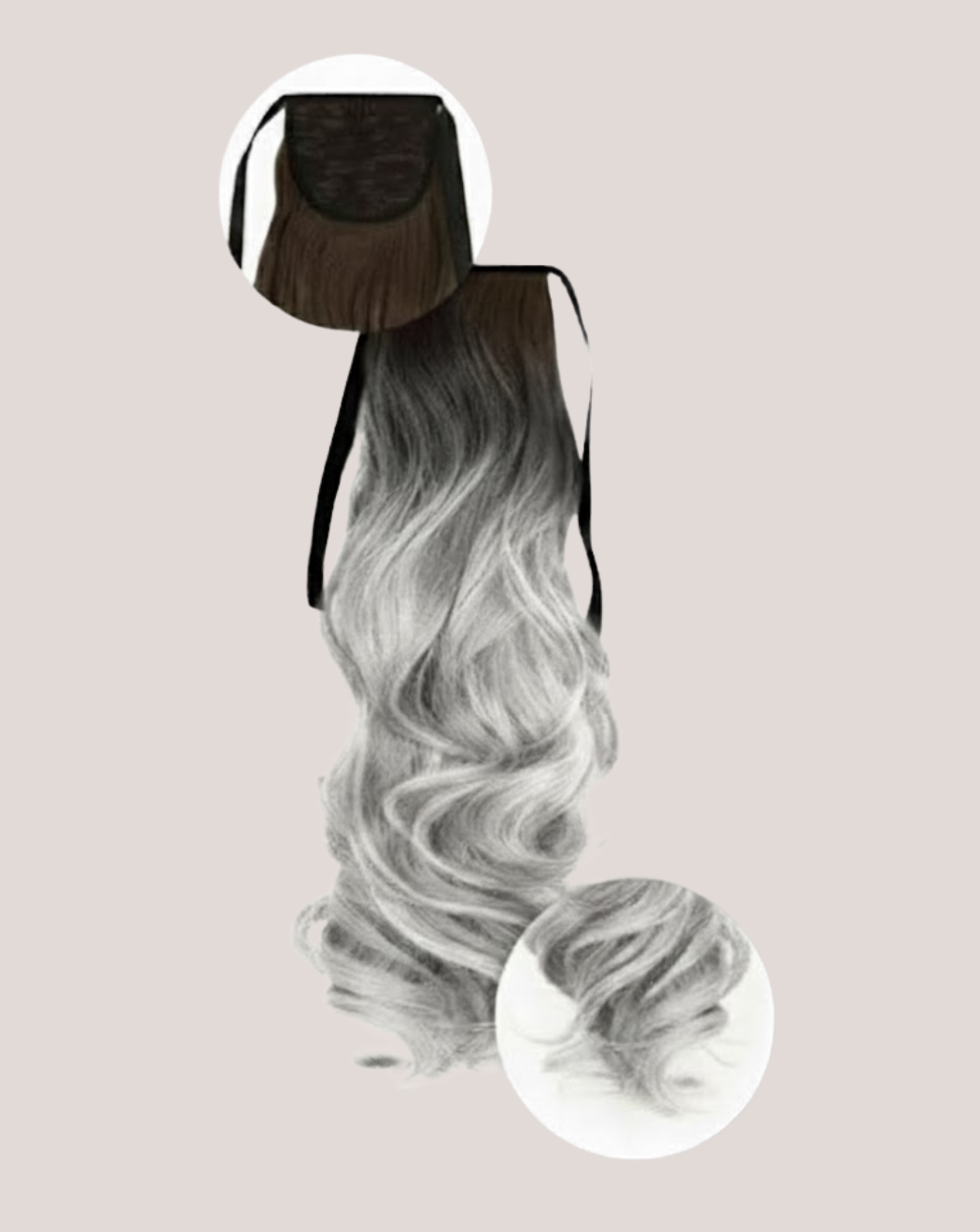 Coada New Style Ombre Saten/ Blond Platinat