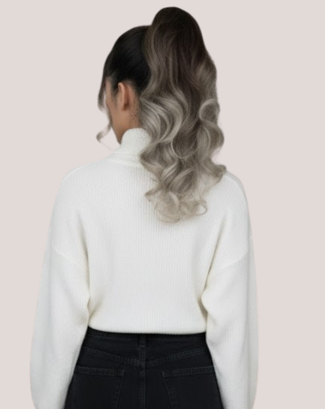 Coada New Style Ombre Saten/Blond Cenusiu