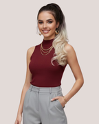 Coada New Style Ombre Saten Ciocolatiu Blond Platinat