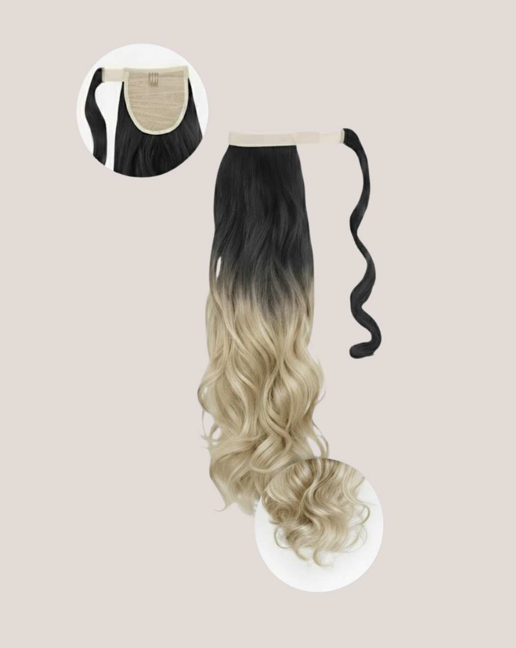 Coada New Style Ombre Ombre Negru/Blond Rece