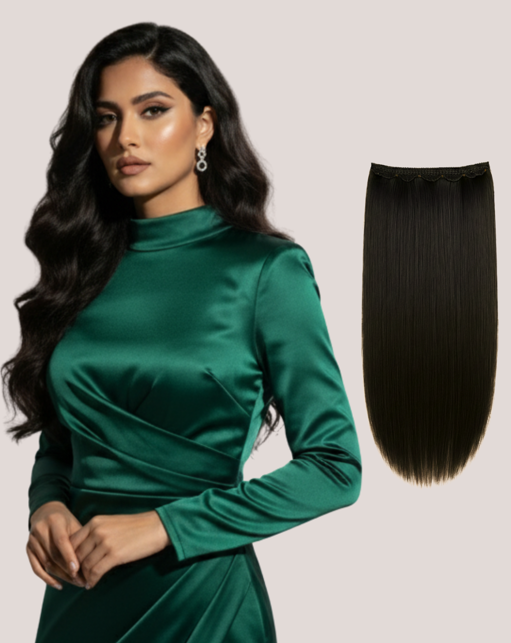 Tresă Păr Rusesc Volum Simplu Negru Natural 1B