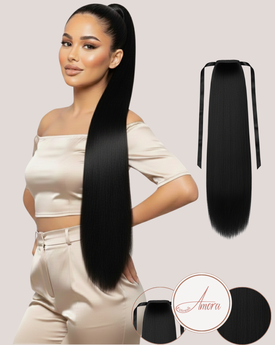 Coadă Păr Rusesc MegaVolum Negru Intens 1