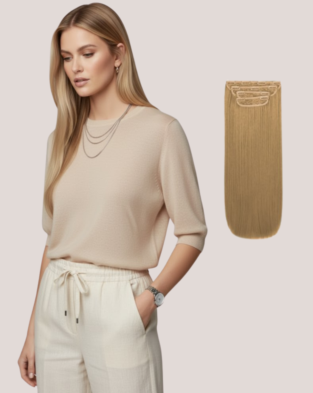 Extensii Clip On Best Seller Blond Nisipiu 18