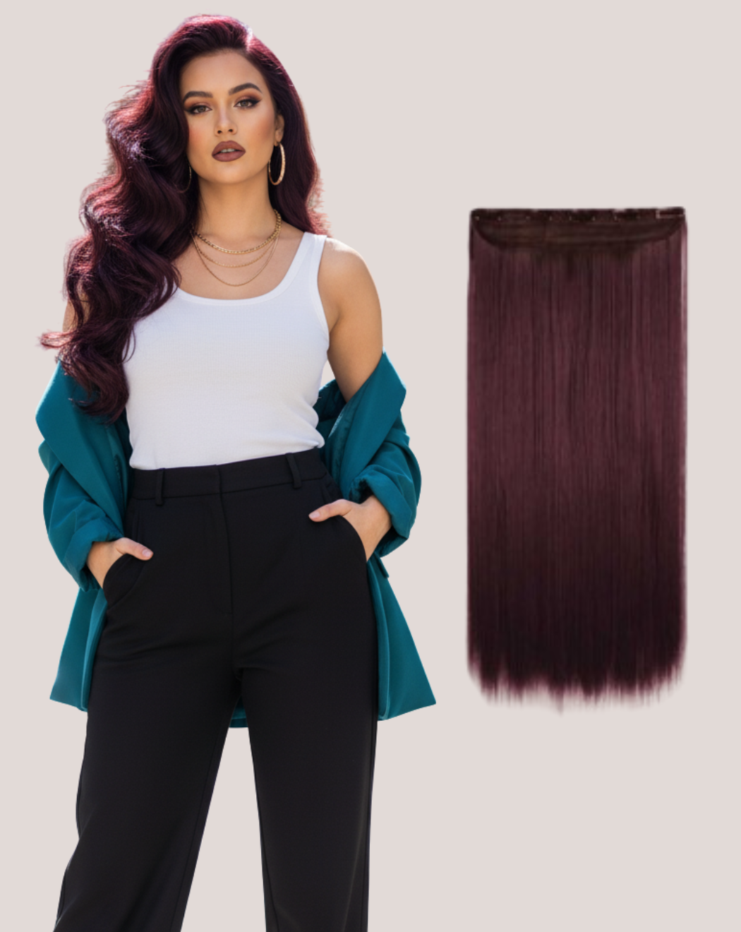 Tresă MegaVolum Roscat Visiniu j99