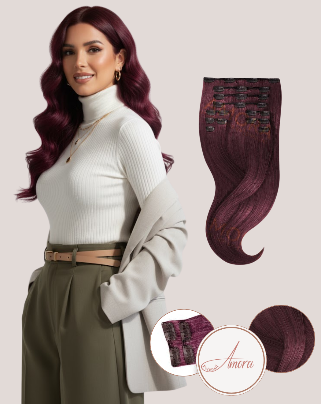 Extensii Clip On Mega Volum Roscat Intens Bug