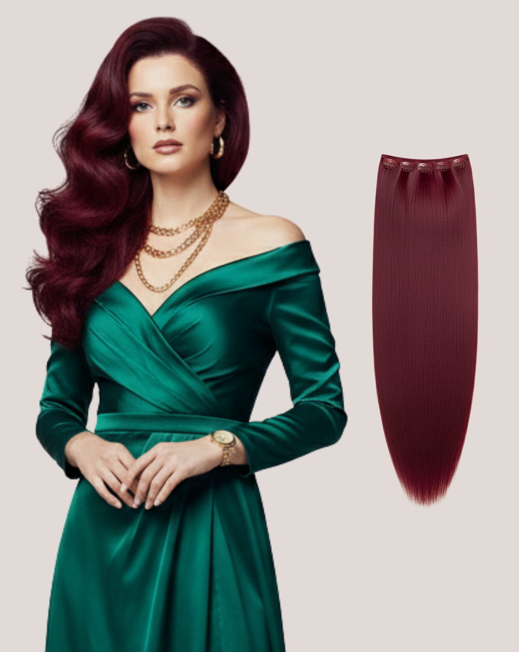 Tresă Păr Rusesc Volum Mediu Roșcat Intes bug