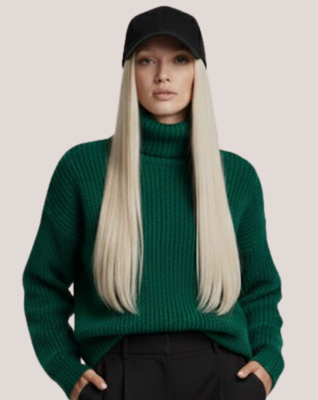 Șapcă Cu Tresă Atașată Blond Rece Perlat 60