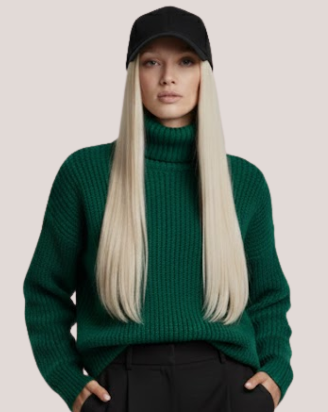 Șapcă Cu Tresă Atașată Blond Rece Perlat 60