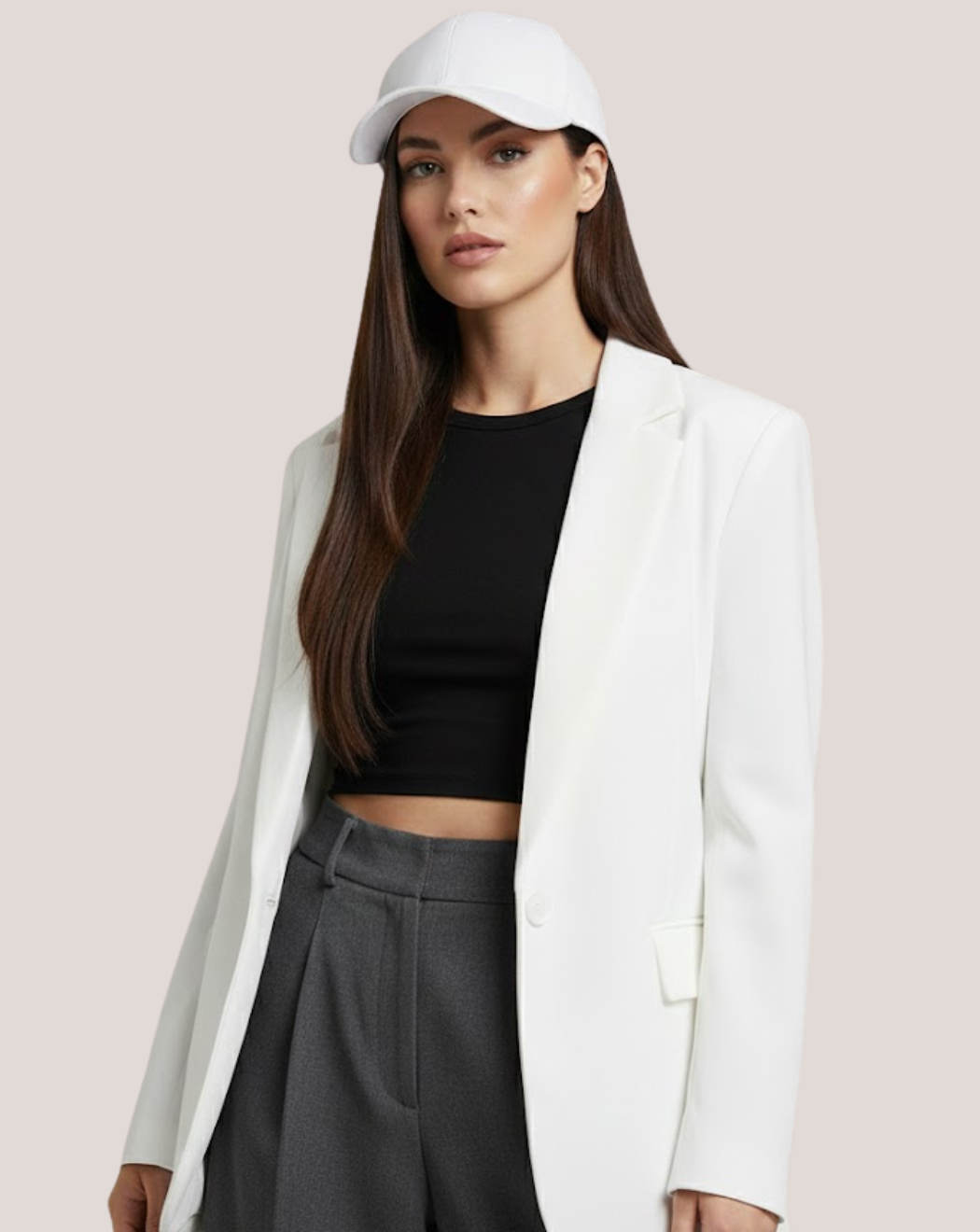 Șapcă Cu Tresă Atașată  Saten Natural 2