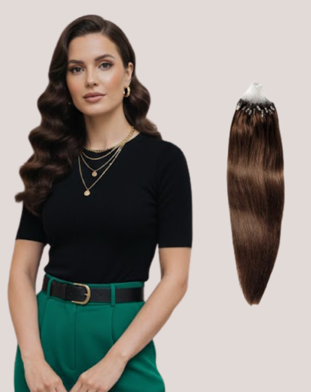 Extensii Microring Saten Ciocolatiu 4