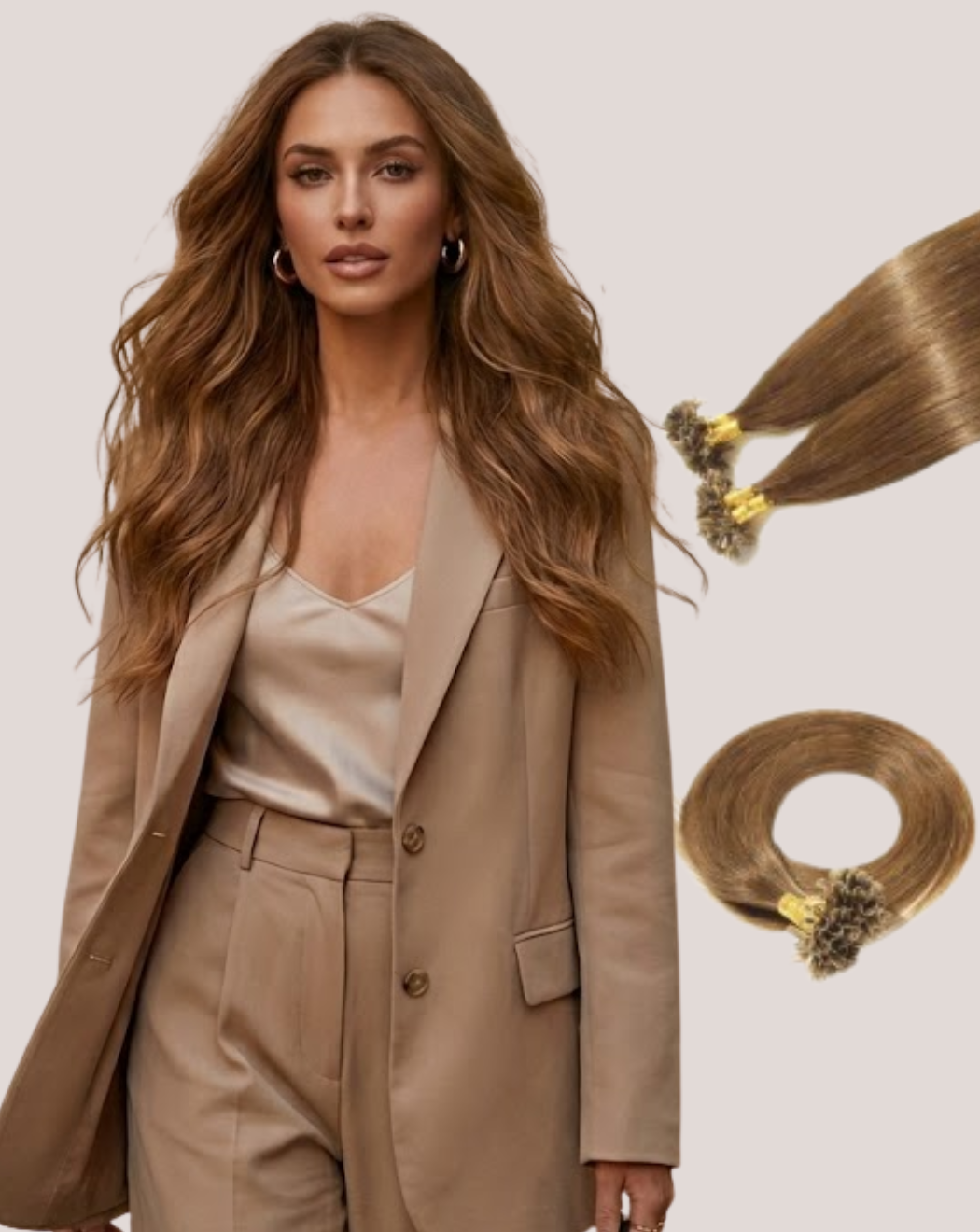 Extensii Cheratină Saten Deschis 10