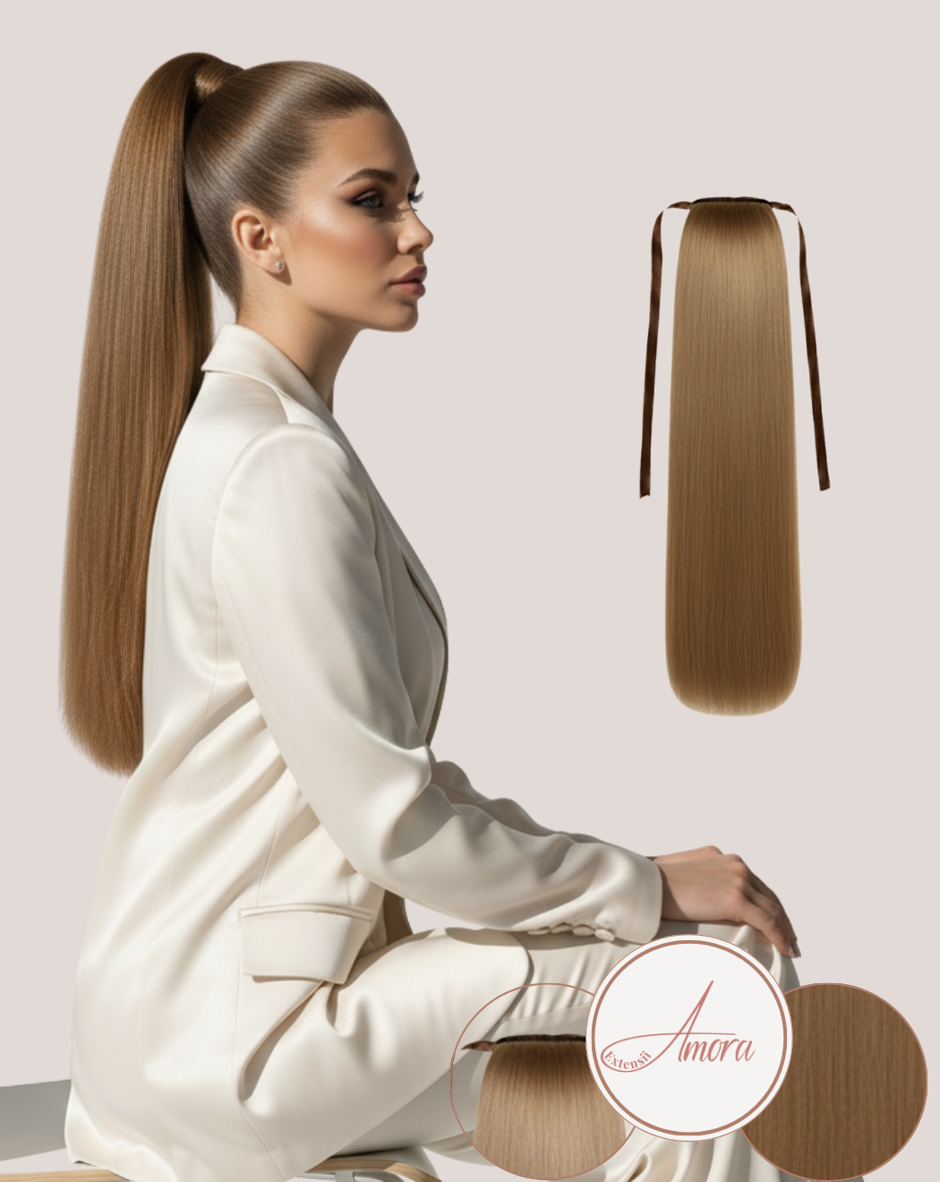 Coadă Păr Rusesc Volum Mediu Saten Mediu 8