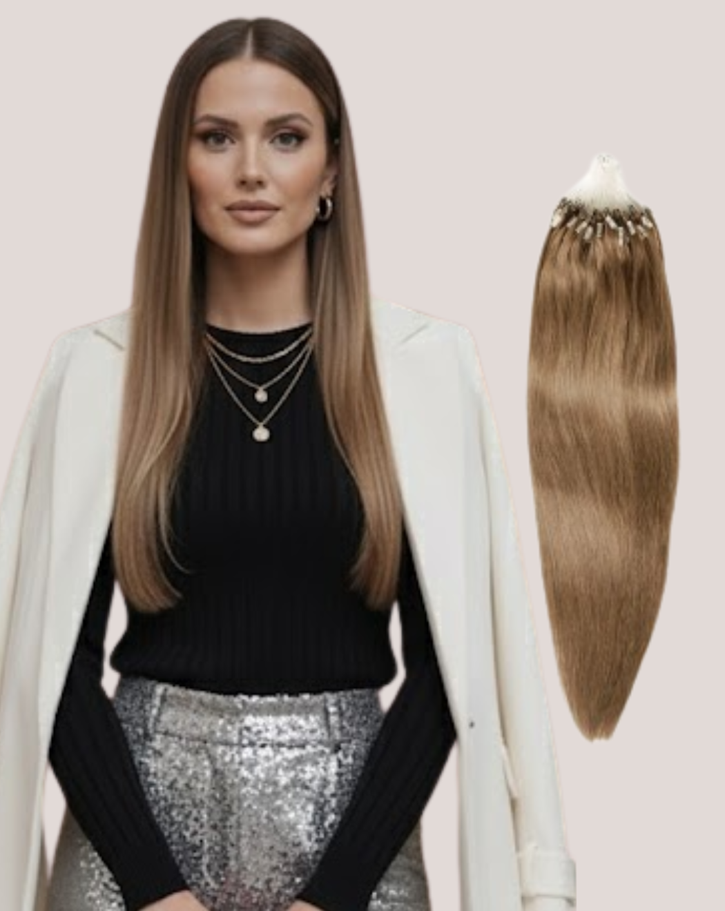 Extensii Microring Saten Mediu 8