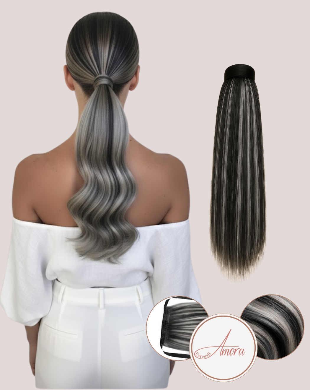 Coadă Best Seller Șuvițată 1-gray