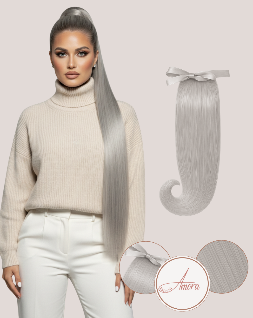 Coadă MegaVolum Blond Gray