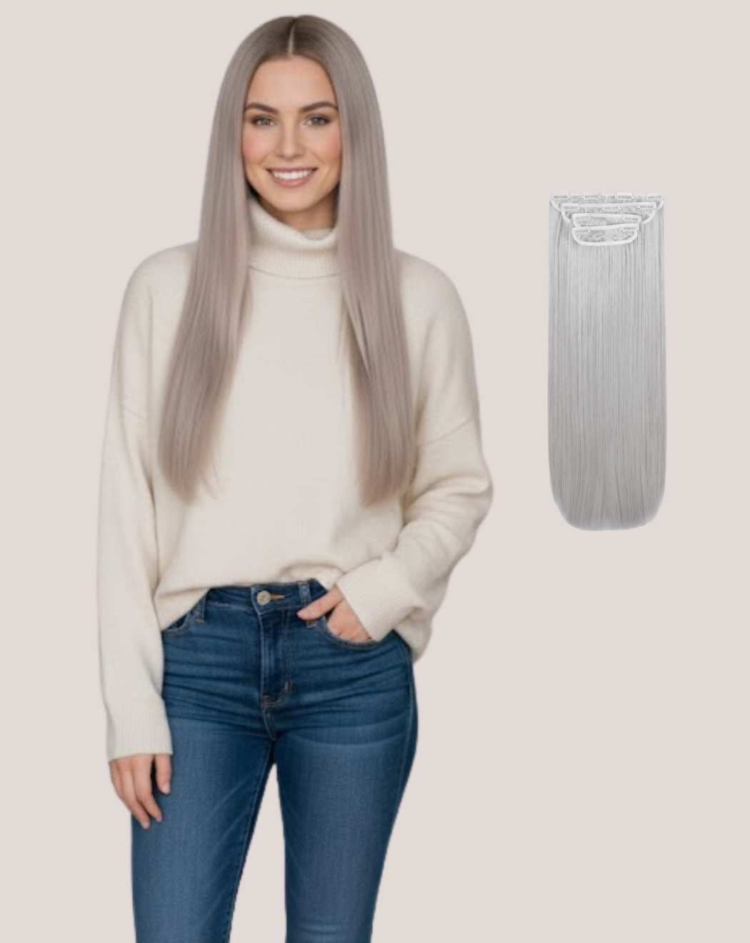 Extensii Clip On Best Seller Silver Gray