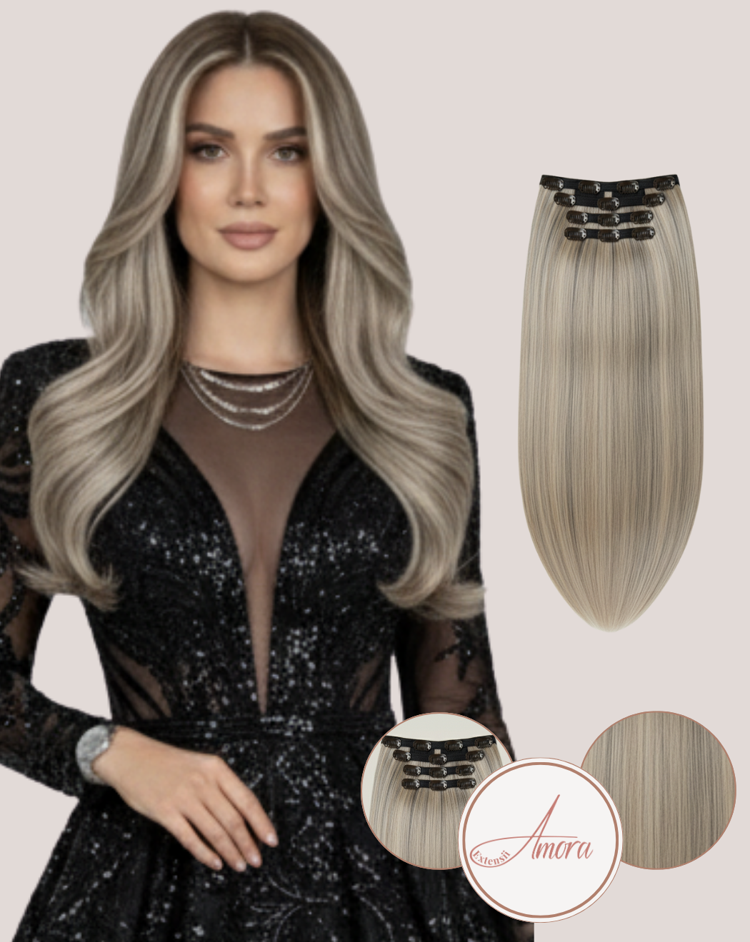 Extensii Clip On Păr Rusesc Volum Simplu Sun Kisses