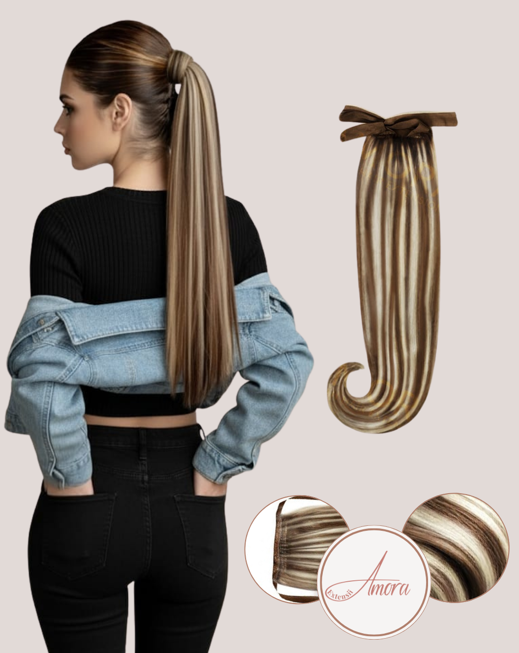 Extensii Coadă Lux Balayage Sun Kisses 4-60