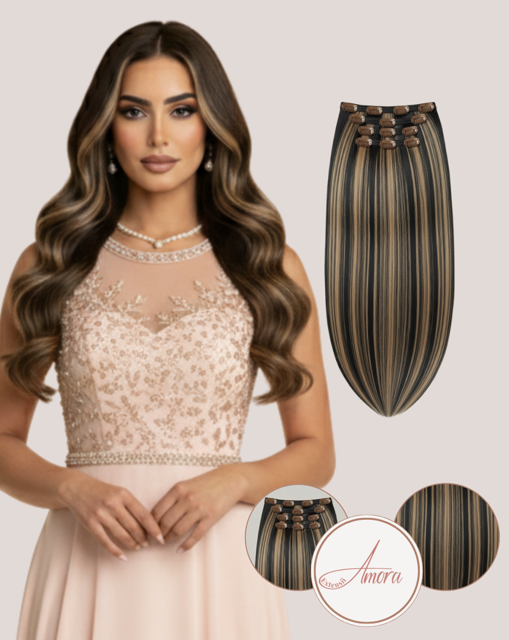 Extensii Clip On Păr Rusesc Volum Mediu  Sunshine Lovers 1-10