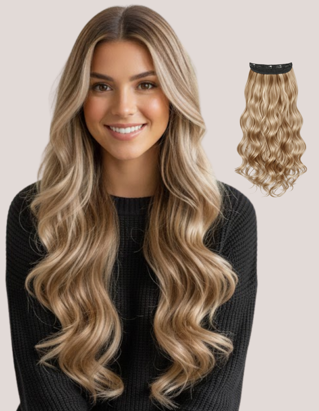 Tresă Ondulată  Suvitat  Saten Deschis-Blond Bej