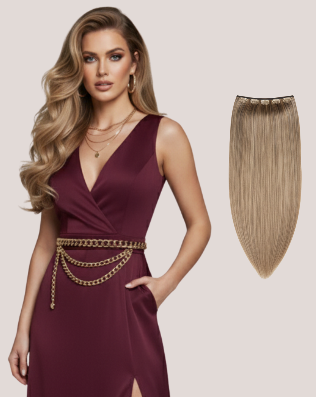 Tresă Păr Rusesc Volum Mediu Vanilla Mocha Balayage 18-5