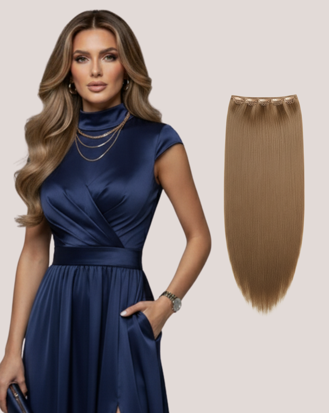 Tresă Păr Rusesc MegaVolum Șaten Deschis 10