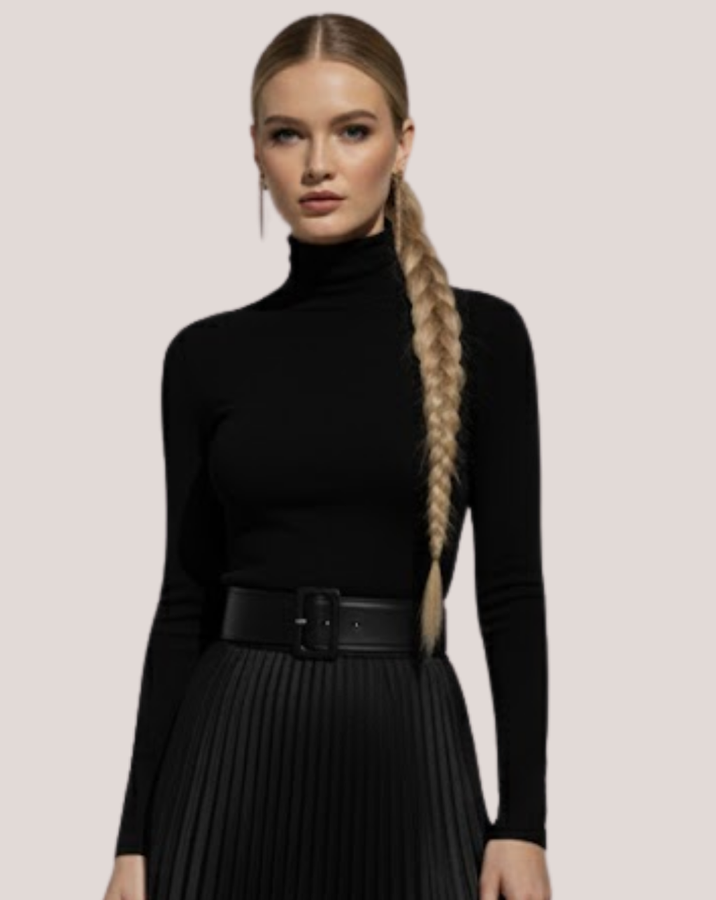 Coada New Style Long  Saten Auriu