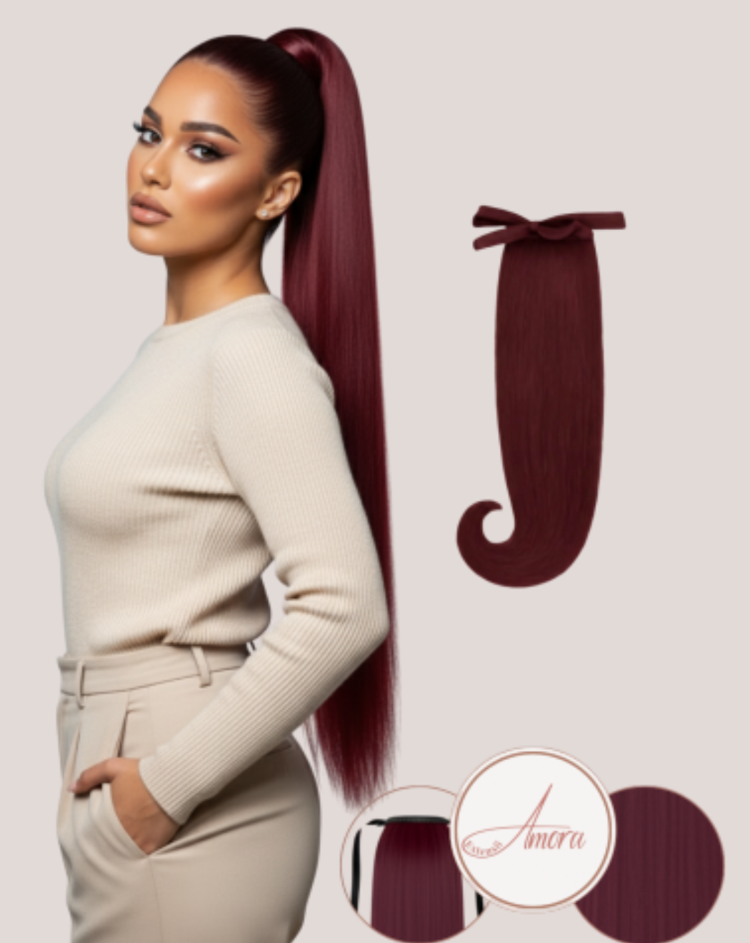 Extensii Coadă Lux Roscat Intens Bug