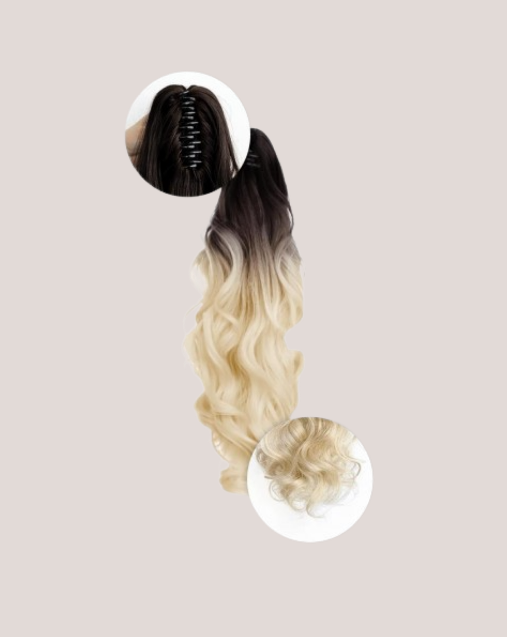 Coada New Style Ombre Saten Inchis Blond Rece