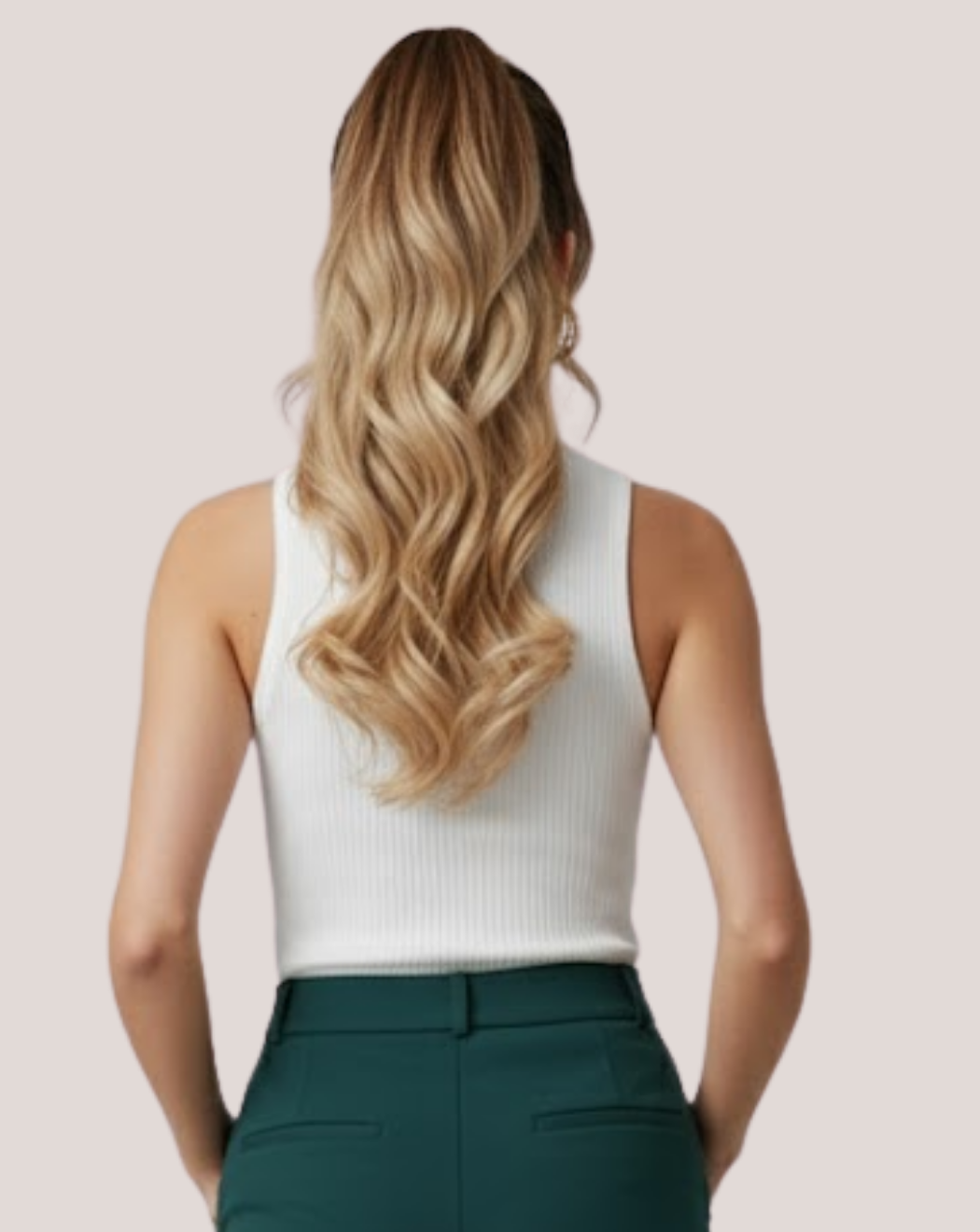 Coada New Style Long Saten Mediu /Blond Miere Suvitat