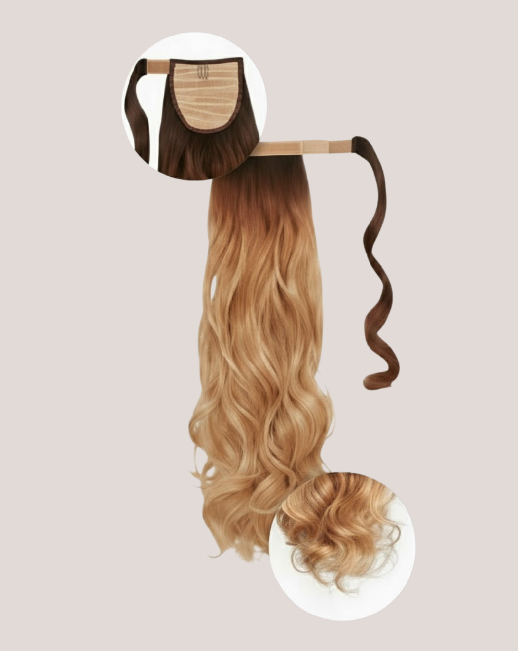 Coada New Style Long Saten Mediu /Blond Miere Suvitat