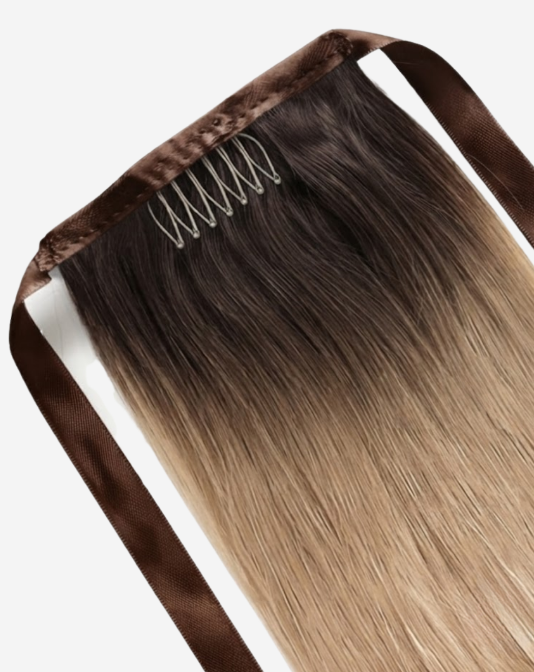 Coadă Best Seller Ombre Șaten Închis cu Blond Bej