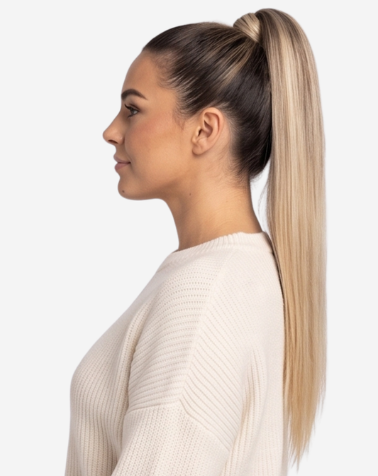 Coadă Best Seller Ombre Șaten Închis cu Blond Bej
