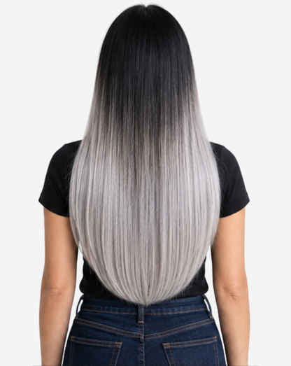 Tresă Best Seller Ombre Negru  cu Blond Gray