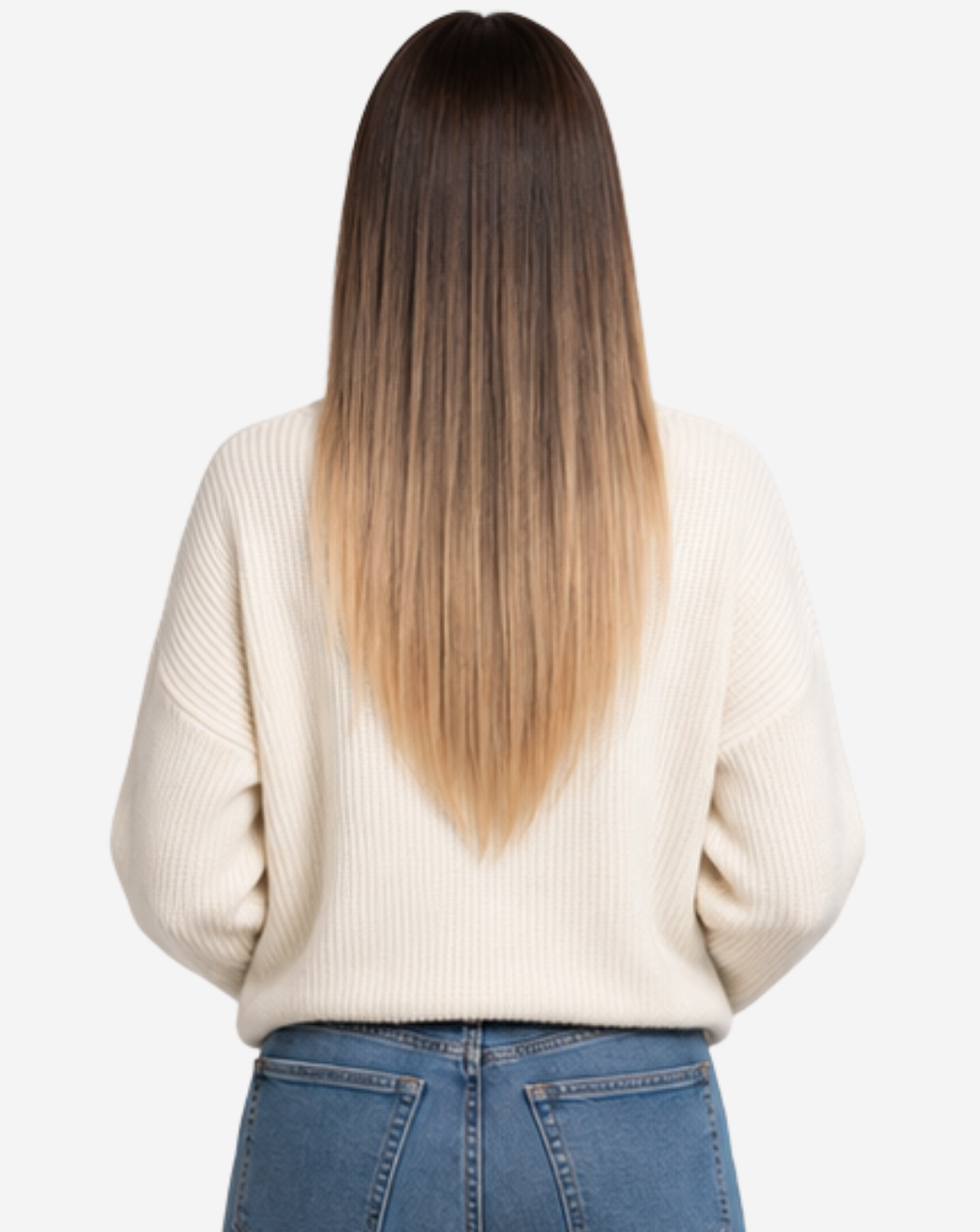 Extensii Clip On Best Seller Ombre Şaten Închis cu Blond Bej