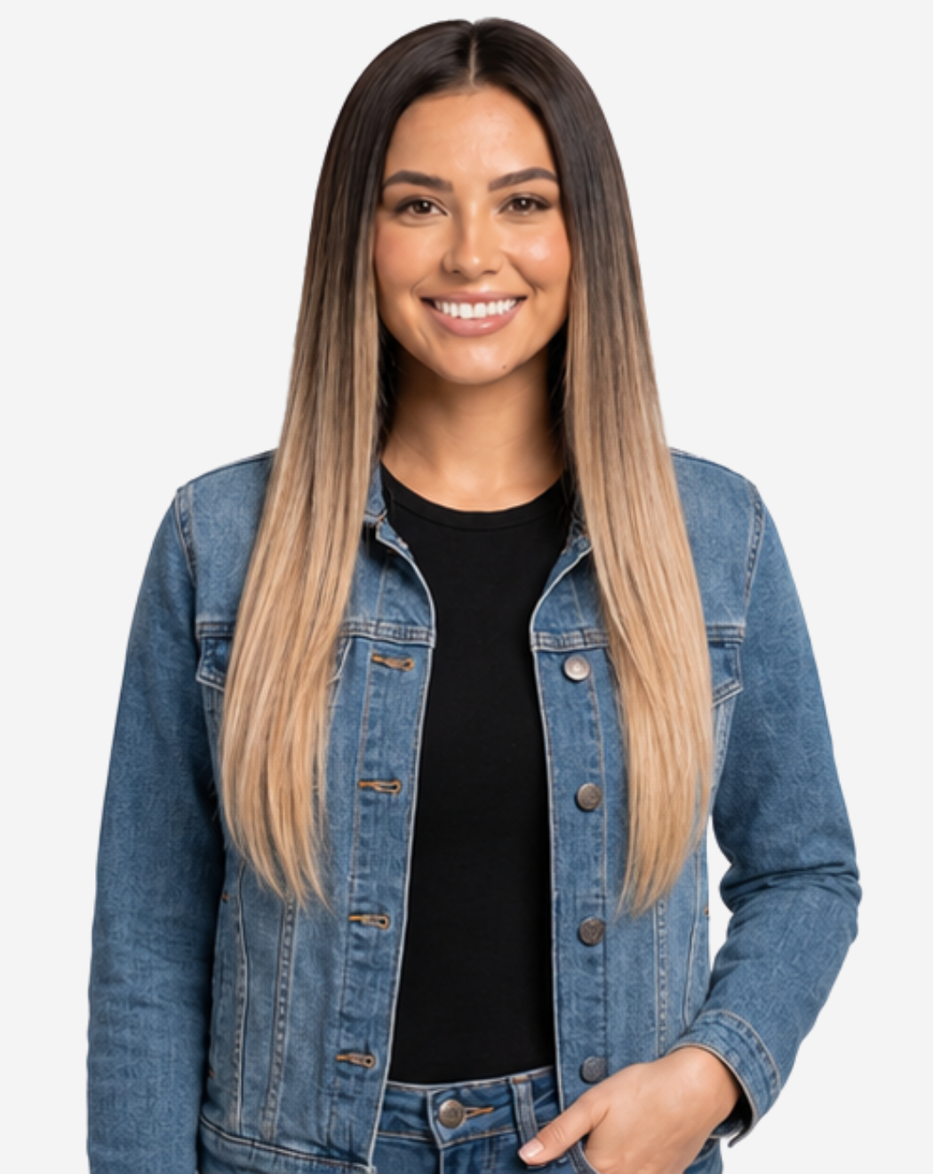 Tresă Best Seller Ombre Şaten Închis cu Blond Bej