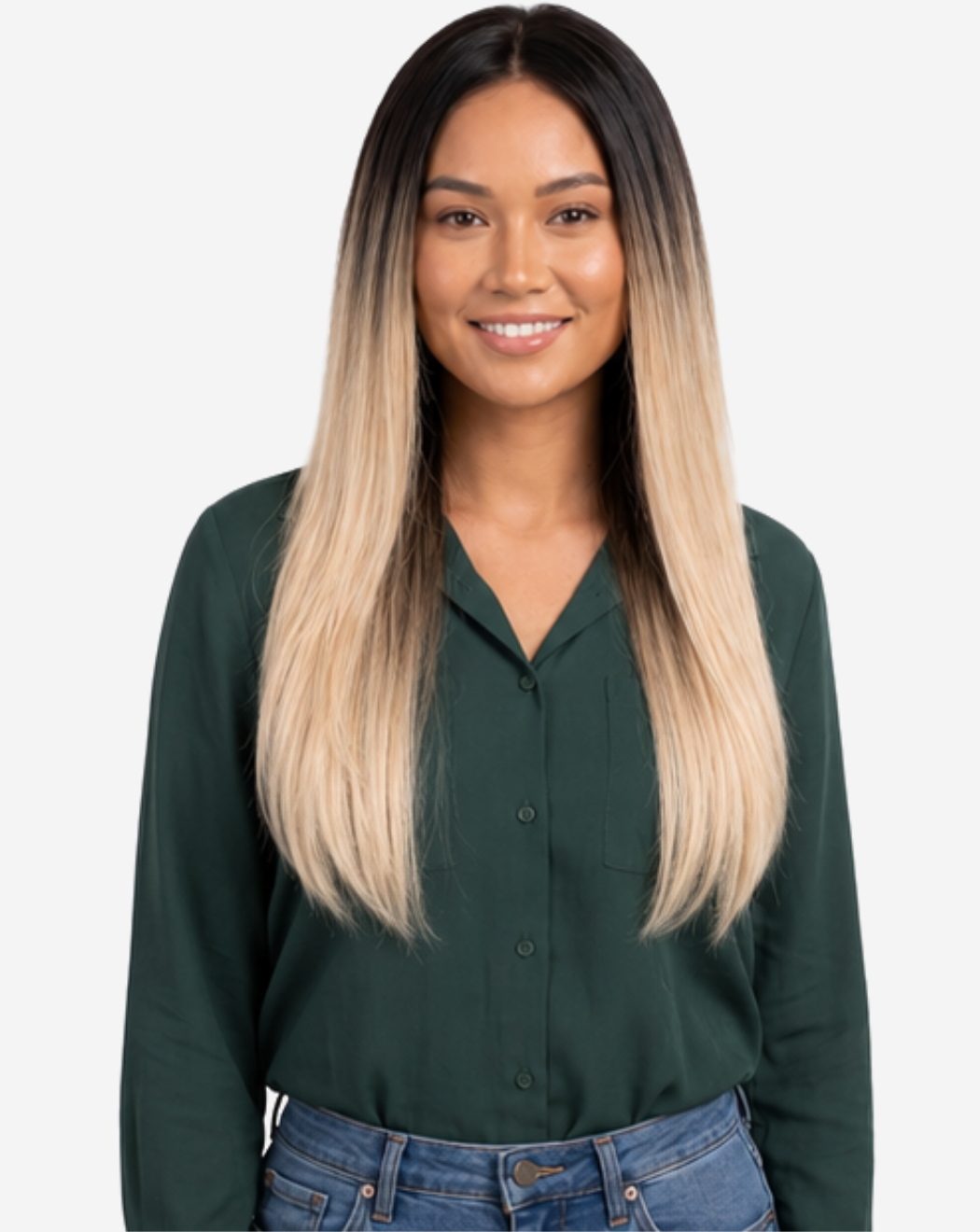 Tresă Best Seller Ombre Şaten Închis cu Blond Deschis
