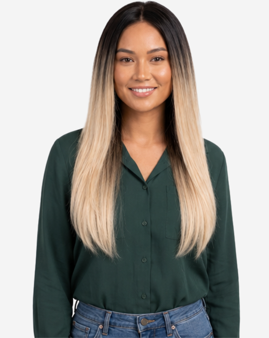 Tresă Best Seller Ombre Şaten Închis cu Blond Deschis