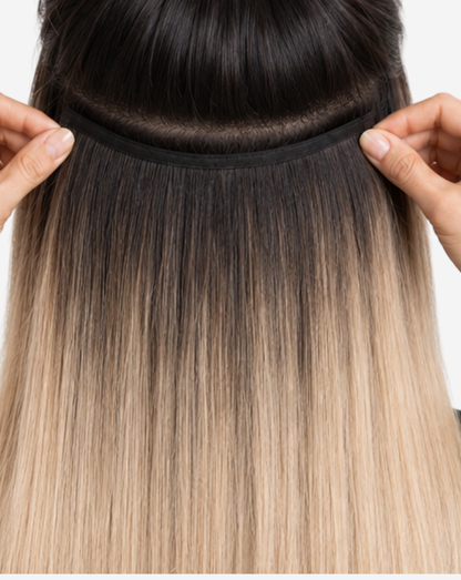 Tresă Best Seller Ombre Şaten Închis cu Blond Deschis