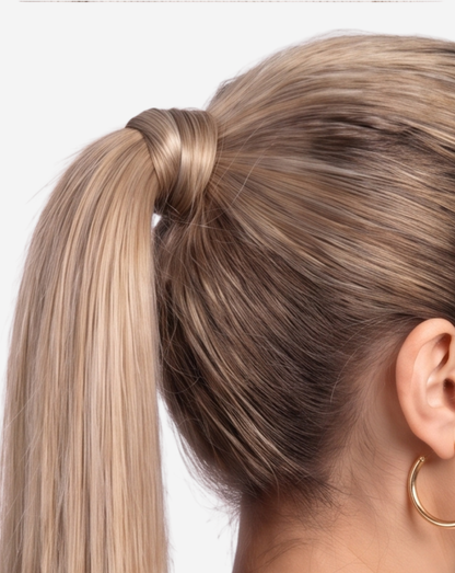 Coadă Best Seller Ombre Șaten Închis cu Blond Cenusiu