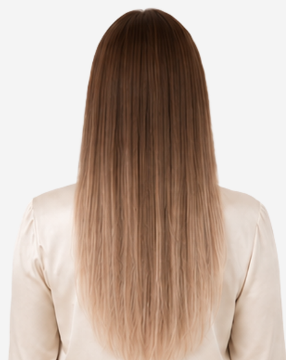 Extensii Clip On Best Seller ombre Şaten Mediu cu Blond Cenusiu